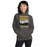 Woman wearing Tomball West High School Tigers Dark Grey Classic Unisex Hoodie 227