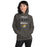 Woman wearing Tomball West High School Tigers Dark Grey Classic Unisex Hoodie 034