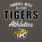Close-up view of Tomball West High School Tigers Dark Grey Classic Unisex Hoodie 034