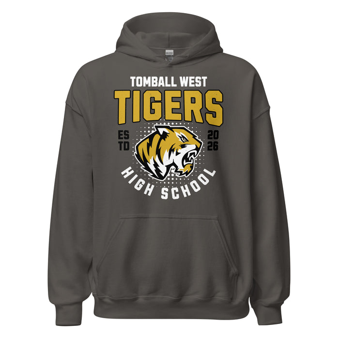 Tomball West High School Tigers Dark Grey Classic Unisex Hoodie 204