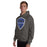 Man wearing Dekaney High School Wildcats Charcoal Grey Classic Unisex Hoodie 225