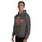 Man wearing Odessa High School Bronchos Dark Grey Classic Unisex Hoodie 040