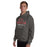 Man wearing Odessa High School Bronchos Dark Grey Classic Unisex Hoodie 217