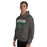 Man wearing Reagan High School Rattlers Dark Grey Classic Unisex Hoodie 049