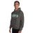 Man wearing Reagan High School Rattlers Dark Grey Classic Unisex Hoodie 009