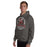 Man wearing Round Rock High School Dragons Dark Grey Classic Unisex Hoodie 206