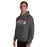 Man wearing Round Rock High School Dragons Dark Grey Classic Unisex Hoodie 009