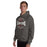 Man wearing Round Rock High School Dragons Dark Grey Classic Unisex Hoodie 218