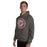 Man wearing Round Rock High School Dragons Dark Grey Classic Unisex Hoodie 224