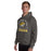 Man wearing Tomball West High School Tigers Dark Grey Classic Unisex Hoodie 208