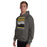 Man wearing Tomball West High School Tigers Dark Grey Classic Unisex Hoodie 227