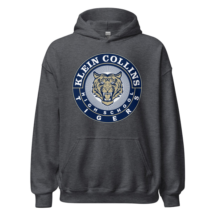 Klein Collins High School Tigers Dark Heather Classic Unisex Hoodie 02