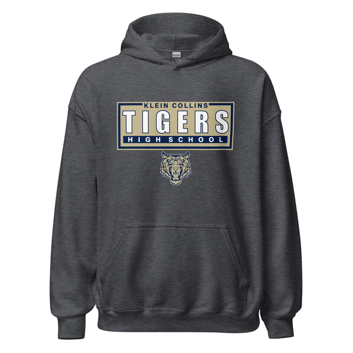 Klein Collins High School Tigers Dark Heather Classic Unisex Hoodie 49