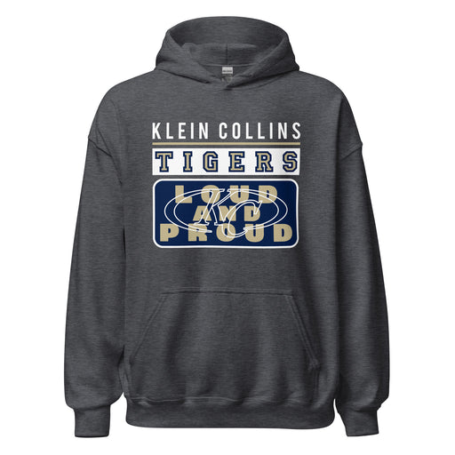 Klein Collins High School Tigers Dark Heather Classic Unisex Hoodie 86