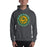 Man wearing a Klein Forest High School Dark Heather Classic Unisex Hoodie 02