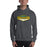 Man wearing a Klein Forest High School Dark Heather Classic Unisex Hoodie 09