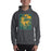 Man wearing a Klein Forest High School Dark Heather Classic Unisex Hoodie 20