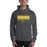 Man wearing a Klein Forest High School Dark Heather Classic Unisex Hoodie 49