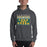 Man wearing a Klein Forest High School Dark Heather Classic Unisex Hoodie 86