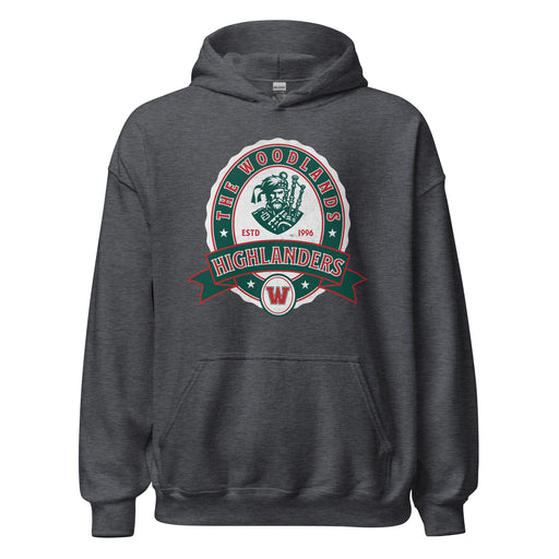 The Woodlands High School Highlanders Dark Heather Classic Unisex Hoodie 210