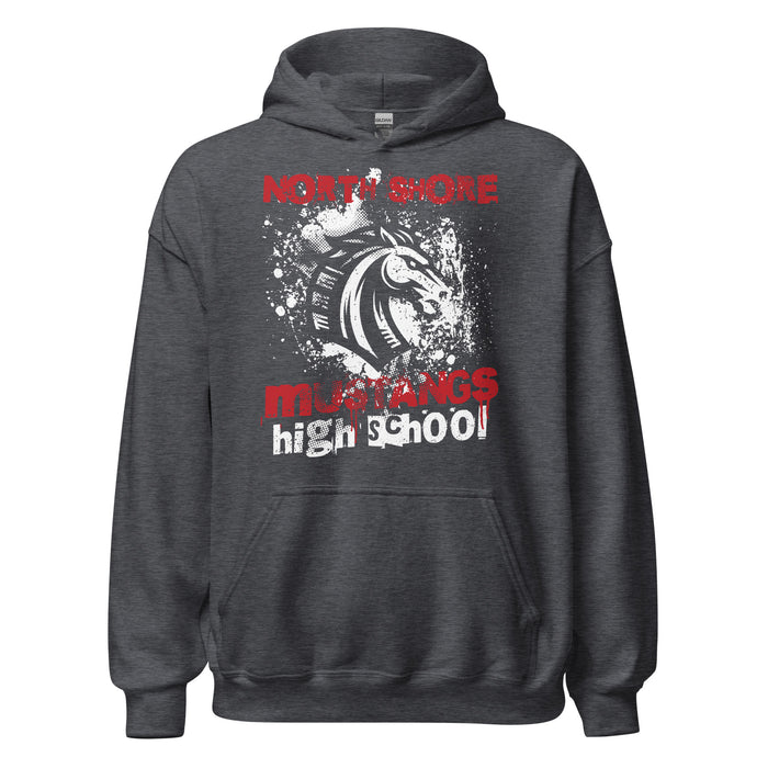 North Shore High School Mustangs Dark Grey Classic Unisex Hoodie 205