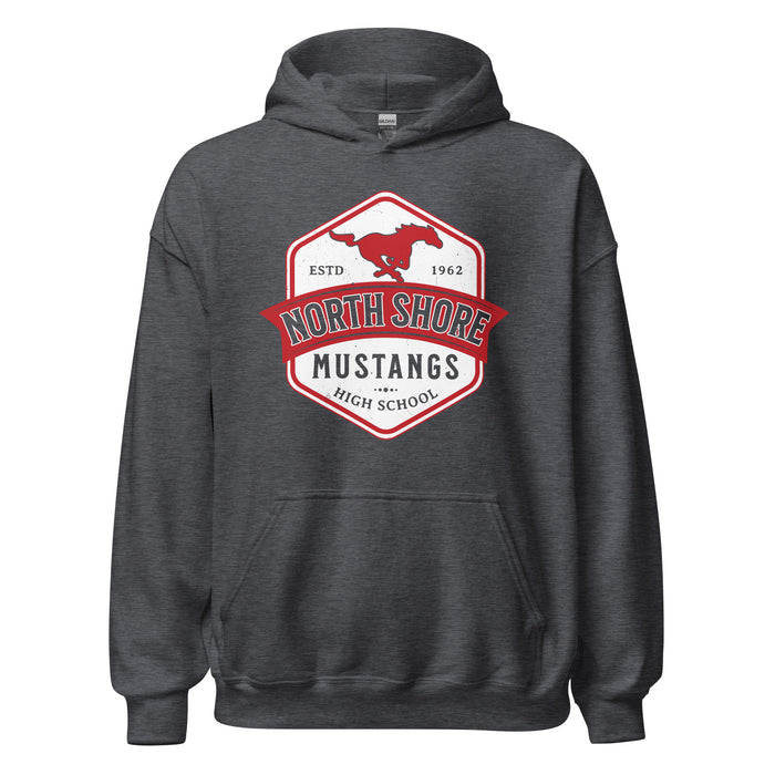 North Shore High School Mustangs Dark Grey Classic Unisex Hoodie 209