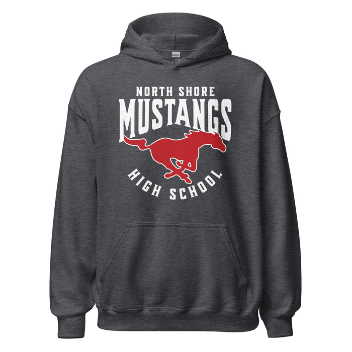 North Shore High School Mustangs Dark Grey Classic Unisex Hoodie 213