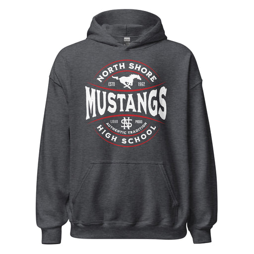 North Shore High School Mustangs Dark Grey Classic Unisex Hoodie 218