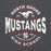 Close-up view of North Shore High School Mustangs Dark Grey Classic Unisex Hoodie 218