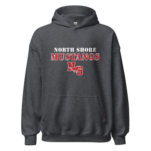 North Shore High School Mustangs Dark Grey Classic Unisex Hoodie 222