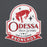 Close-up view of Odessa High School Bronchos Dark Grey Classic Unisex Hoodie 219