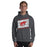 Man wearing Odessa High School Bronchos Dark Grey Classic Unisex Hoodie 223