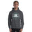 Man wearing Reagan High School Rattlers Dark Grey Classic Unisex Hoodie 214