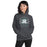 Woman wearing Reagan High School Rattlers Dark Grey Classic Unisex Hoodie 214