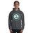 Man wearing Reagan High School Rattlers Dark Grey Classic Unisex Hoodie 216