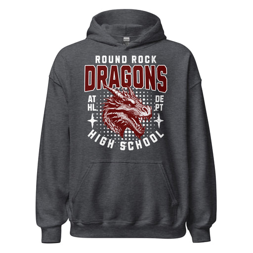 Round Rock High School Dragons Dark Grey Classic Unisex Hoodie 204