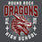 Close-up view of Round Rock High School Dragons Dark Grey Classic Unisex Hoodie 204