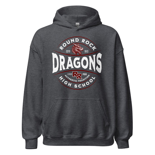 Round Rock High School Dragons Dark Grey Classic Unisex Hoodie 218