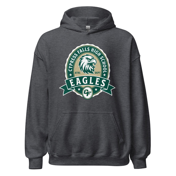 Cypress Falls High School Eagles Dark Grey Heather Classic Unisex Hoodie 212