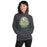 Woman wearing Cypress Falls High School Eagles Dark Grey Heather Classic Unisex Hoodie 219
