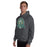 Man wearing Cypress Falls High School Eagles Dark Grey Heather Classic Unisex Hoodie 212