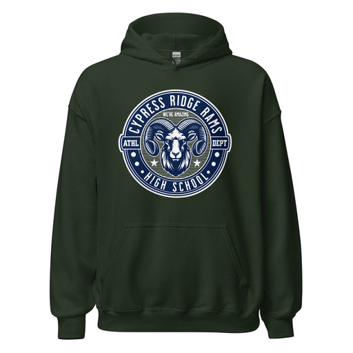 Cypress Ridge High School Rams Forest Green Classic Unisex Hoodie 224
