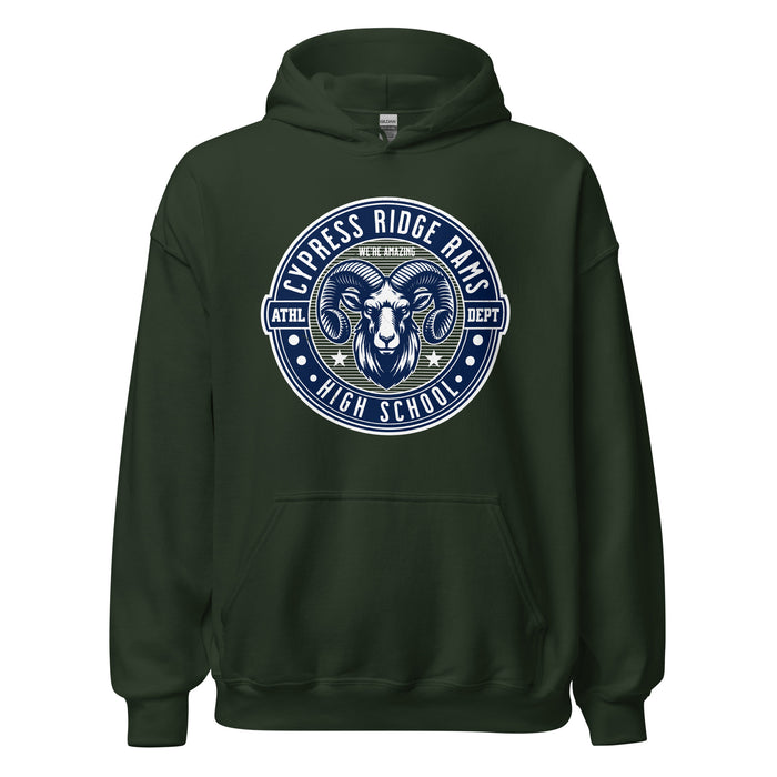 Cypress Ridge High School Rams Forest Green Classic Unisex Hoodie 224
