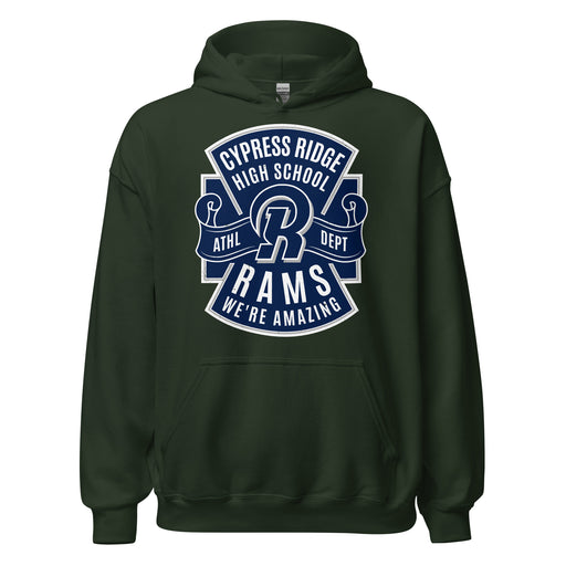 Cypress Ridge High School Rams Forest Green Classic Unisex Hoodie 207
