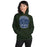 Woman wearing Cypress Ridge High School Rams Forest Green Classic Unisex Hoodie 207