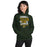 Woman wearing Klein Forest High School Golden Eagles Forest Green Classic Unisex Hoodie 232