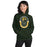 Woman wearing Klein Forest High School Golden Eagles Forest Green Classic Unisex Hoodie 229