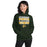 Woman wearing Klein Forest High School Golden Eagles Forest Green Classic Unisex Hoodie 238