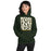 Woman wearing Klein Forest High School Golden Eagles Forest Green Classic Unisex Hoodie 236