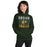 Woman wearing Klein Forest High School Golden Eagles Forest Green Classic Unisex Hoodie 233